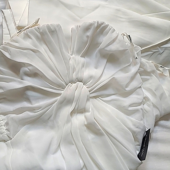 New White Soieblu strapless maxi dress size small - Picture 2 of 5